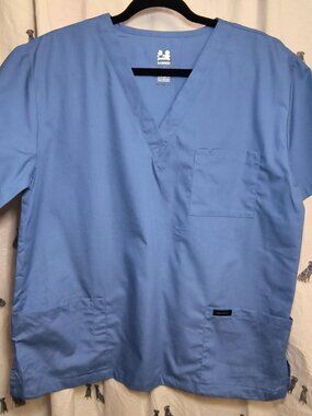 DAGACCI Blue Scrub Top [N0051]